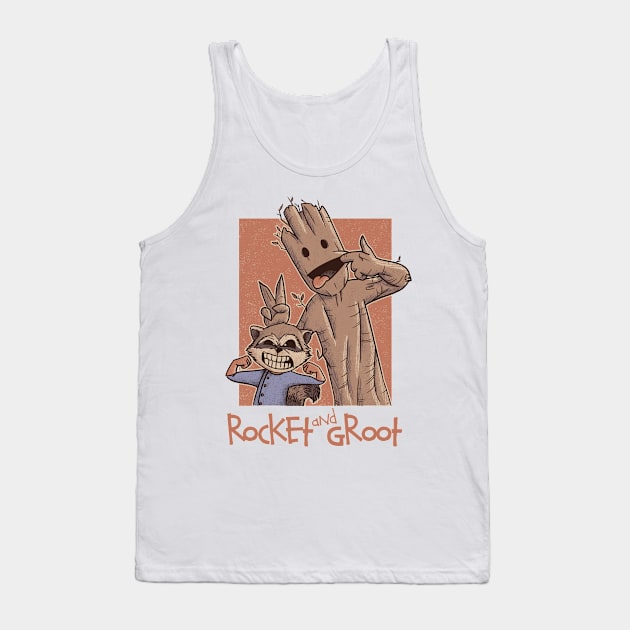 Rocket and Groot Tank Top by RedBug01